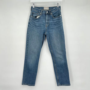 women Everlane Ankle Straight Leg Blue Jeans 26