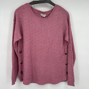women Fat Face NWT Emmy Stitch Rose Pink Sweater 8