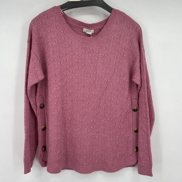 women Fat Face NWT Emmy Stitch Rose Pink Sweater 8