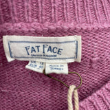 women Fat Face NWT Emmy Stitch Rose Pink Sweater 8