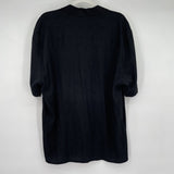 men Natural Issue Button Front Black Top L