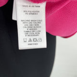 women CeCe Ruffle Sleeve Knit Blouse Hot Pink Top M