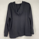 women Loft Hooded Knit Black Knit Top M