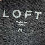 women Loft Hooded Knit Black Knit Top M