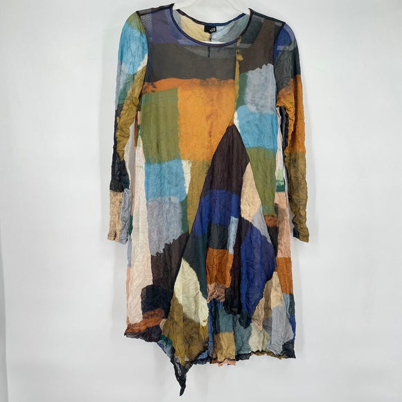 women Lisa Bayne Textured Tunic with Slip Multi Top S