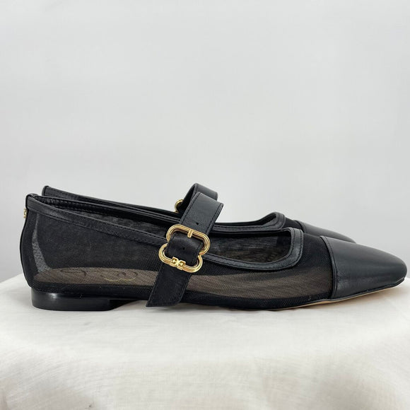 women Sam Edelman Miranda Mary Jane Flat Black Shoes 7
