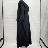 women Gap NWT Cutaway Twist Front Cotton Black Dress LT
