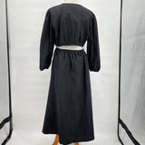 women Gap NWT Cutaway Twist Front Cotton Black Dress LT