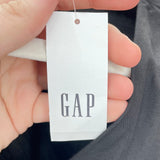 women Gap NWT Cutaway Twist Front Cotton Black Dress LT