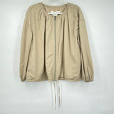 women Treasure & Bond Tencel/Cotton Zip Front Khaki Jacket M