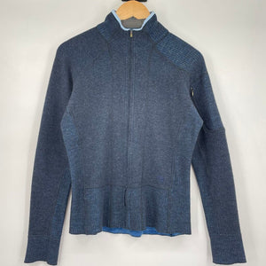 women Mountain Hardwear Wool Blend Full Zip Blue Jacket M