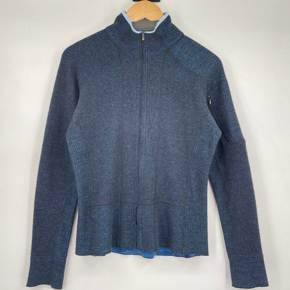 women Mountain Hardwear Wool Blend Full Zip Blue Jacket M