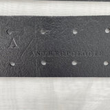 women Anthropologie Double Strap Leather Black Belt M