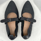 women Linea Paolo Leather Mary Jane Ballet Flats Black Shoes 7