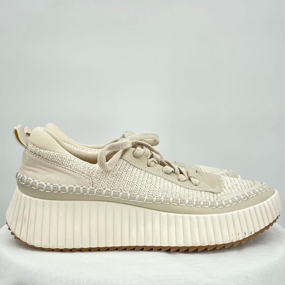 women Dolce Vita Dannis Platform Sneaker Natural/Cream Shoes 9M