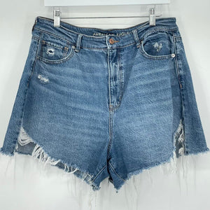 women Highest Rise Mom Blue Shorts 16