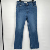 women Abercrombie & Fitch 70s Vintage High Rise Flare Blue Jeans 33/16L