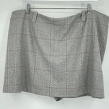 women Abercrombie & Fitch Glen Plaid Mini Gray Skirt XL