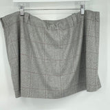 women Abercrombie & Fitch Glen Plaid Mini Gray Skirt XL