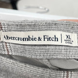 women Abercrombie & Fitch Glen Plaid Mini Gray Skirt XL