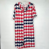 unisex Freedom 76 Stars and Stripes Knit Romper Red White & Blue Jumpsuit/Romper M