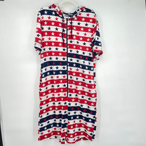 unisex Freedom 76 Stars and Stripes Knit Romper Red White & Blue Jumpsuit/Romper M