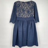 women Eliza J Lace Bodice Cocktail Navy Blue Dress 12