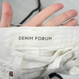 women Denim Forum Joni High Rise Loose White Jeans 29L