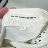 women Denim Forum Joni High Rise Loose White Jeans 29L
