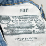women Levi's Premium 501 Cutoff Blue Shorts 30