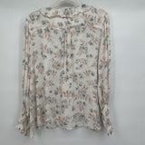 American Rag American Rag Women's Floral Long Sleeve Top white with floral pattern Top Small