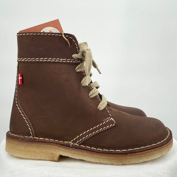 women Duckfeet NIB Faborg Leather Boots Cocoa Brown Shoes 38/7.5