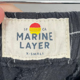 women Marine Layer Grid Check Allison Pant Black Pants XS