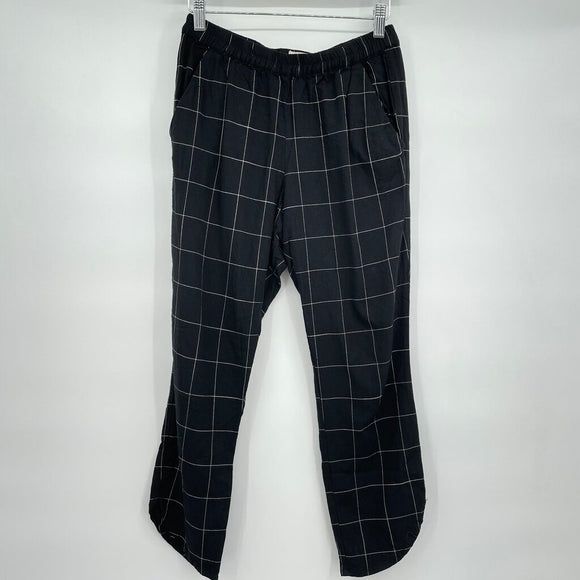 women Marine Layer Grid Check Allison Pant Black Pants XS