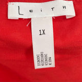 women Leith - Anthro Floral Print Wrap Red and White Dress 1X