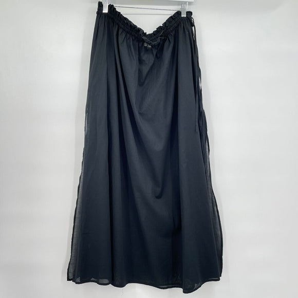 women J. Crew NWT Beachwear Cover-up Skirt Black Skirt XL