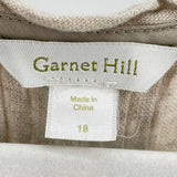women Garnet Hill Pin Tuck Linen Oatmeal Dress 18