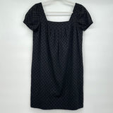 women Vince Square Neck Eyelet Black Dress 6