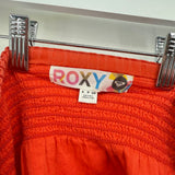 women Roxy Y2K Eyelet Trim Mini Coral Red Skirt S