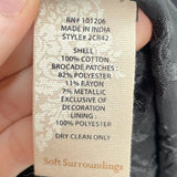 women Soft Surroundings Patchwork Brocade Multi Jacket S