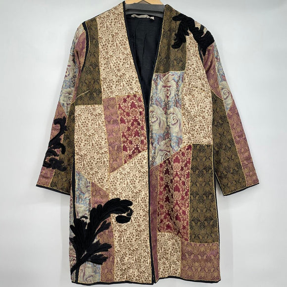 women Soft Surroundings Patchwork Brocade Multi Jacket S