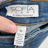 women Sofia Vergara Diana Super Hi-Rise Palazzo Blue Jeans 16