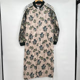 women Adidas X Farm Rio Satin Maxi Palm Kimono Tan Jacket M