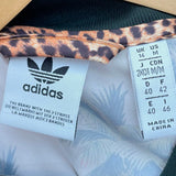 women Adidas X Farm Rio Satin Maxi Palm Kimono Tan Jacket M