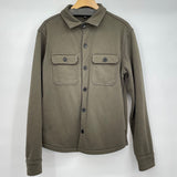 men Banana Republic Heavyweight Knit Shirt Jacket Olive Green Jacket S