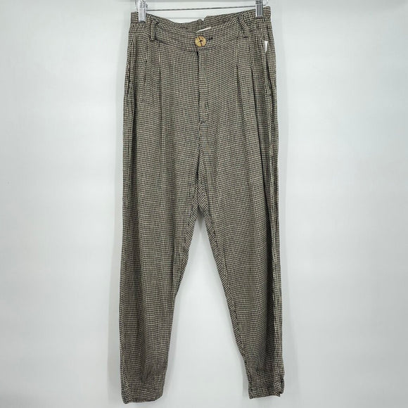 women Field Day Perfect Pant in Micro Check Cream and Black Pants S