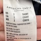 women American Eagle Acid Wash Balloon Blue Jeans 2S