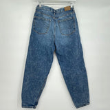 women American Eagle Acid Wash Balloon Blue Jeans 2S