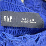 women Gap Smocked Sleeveless Cobalt Blue Knit Top M