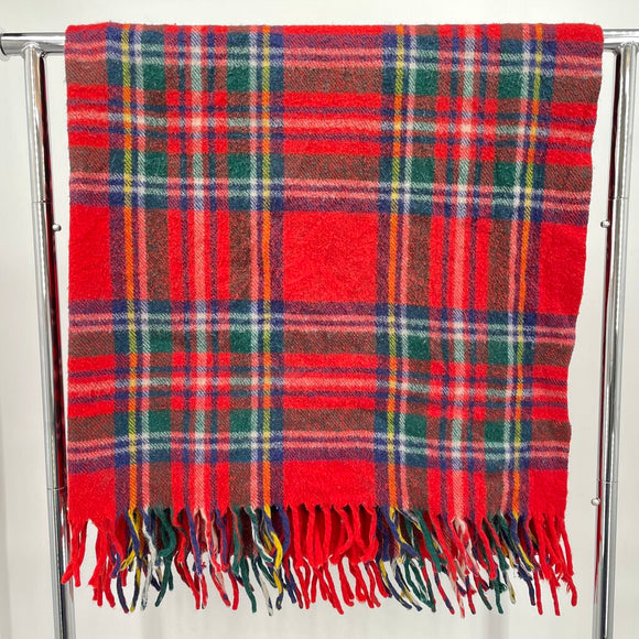 Wool Plaid Throw Home Linens